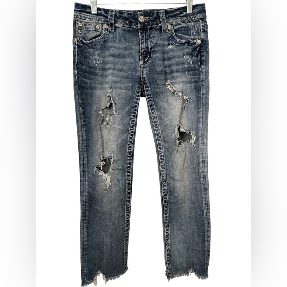 Miss Me Jeans Womens Size 29 Signature Crop Distressed